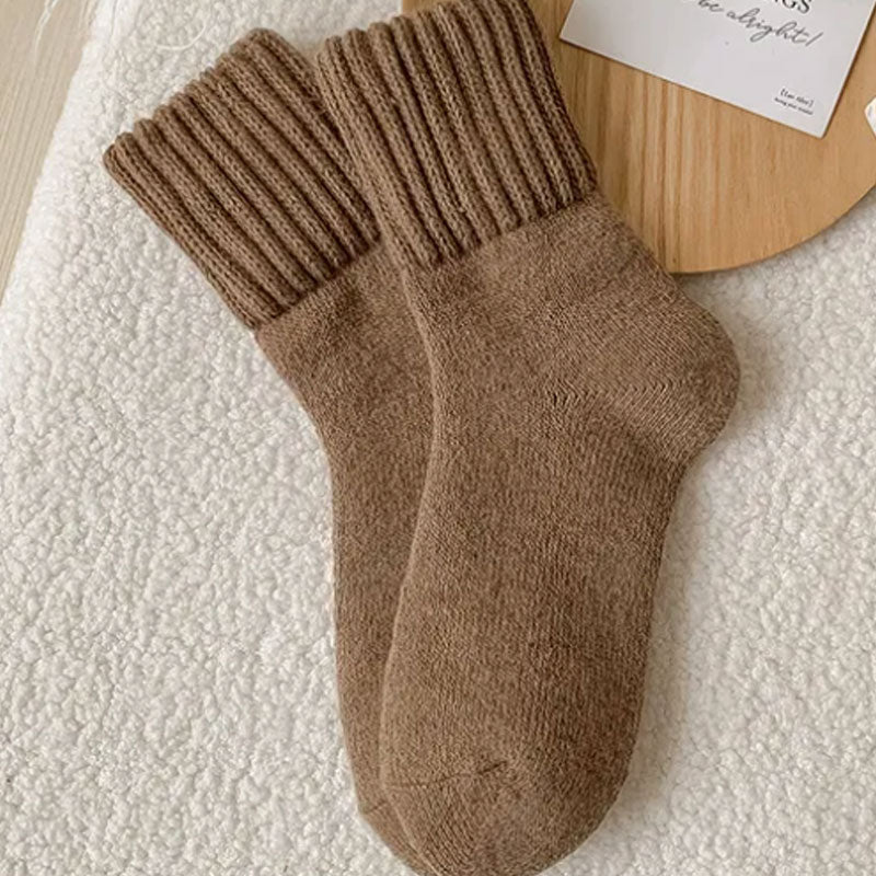 𧦠5 pairs of wool socks for women β Warm medium-sized socks