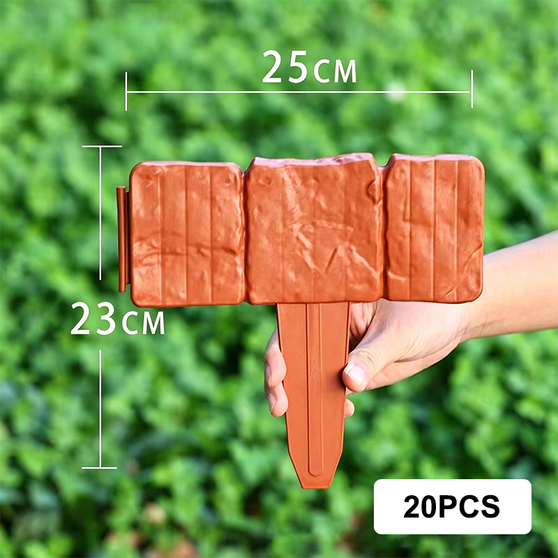 Stone-effect garden fence