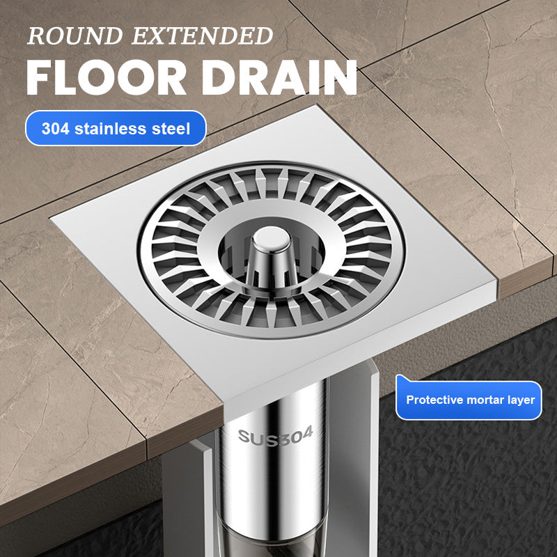 Bathroom Round Extended Floor Drain