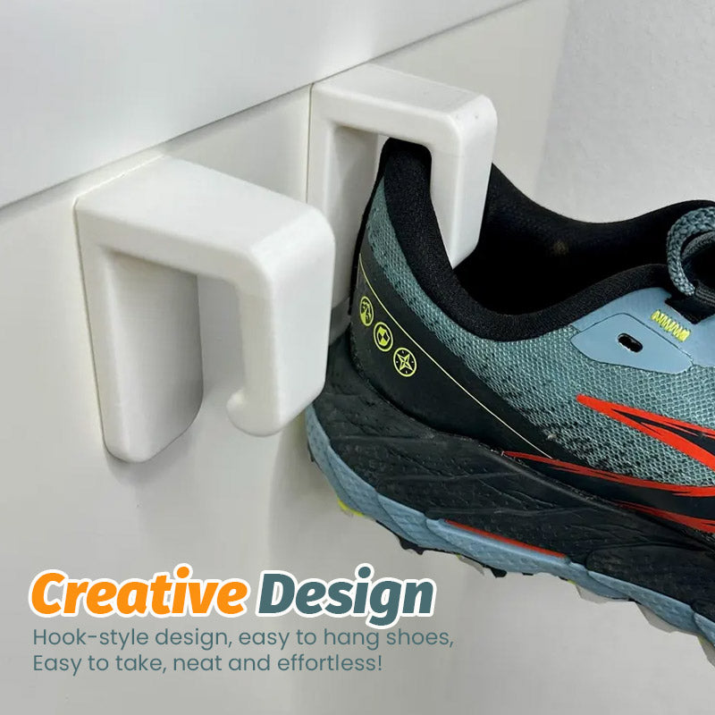 Wall shoe storage display rack