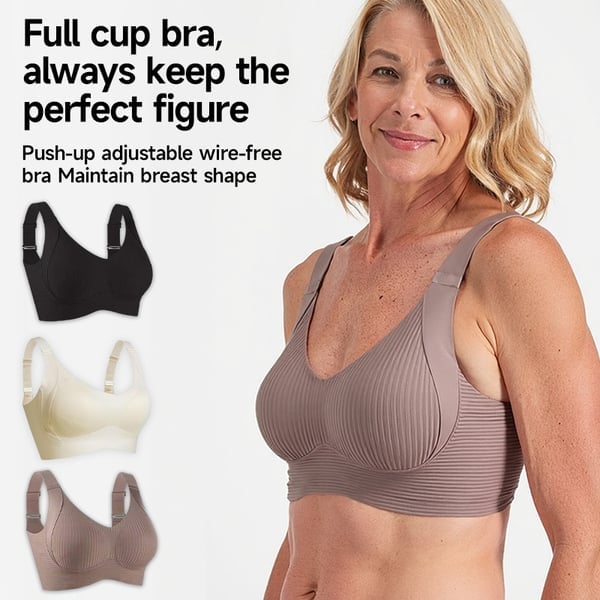 šBuy 1, get 3 packsš„Ribbed knit bra with adjustable straps for women