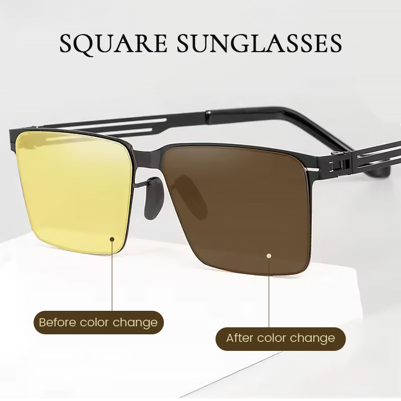 Square Sunglasses for Day and Night Use