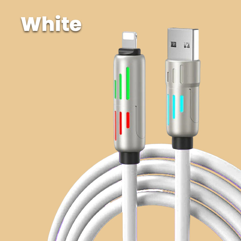 2025 new 240w 4-in-1 fast charging seven-color breathing light data cable