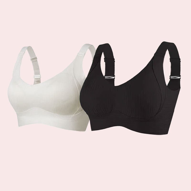 šBuy 1, get 3 packsš„Ribbed knit bra with adjustable straps for women