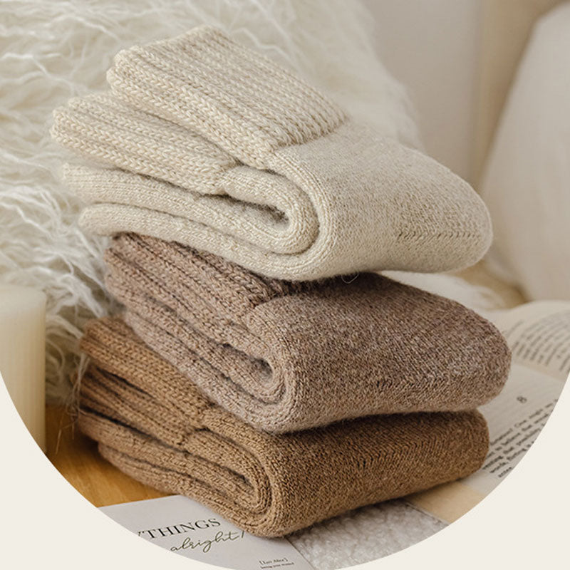𧦠5 pairs of wool socks for women β Warm medium-sized socks