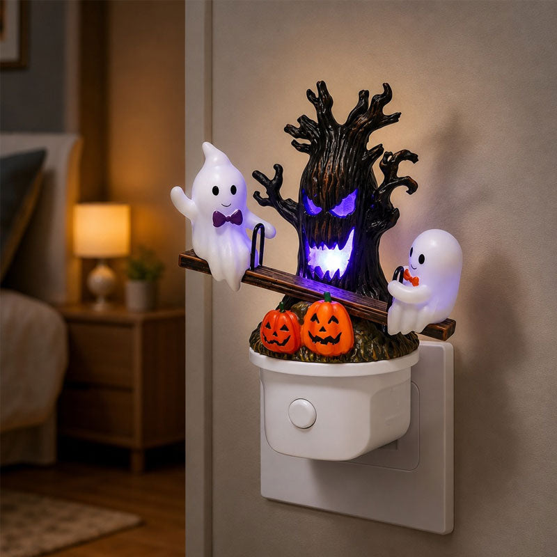 Spooky Cute See-Saw Ghost Glowing Night Light ππ»