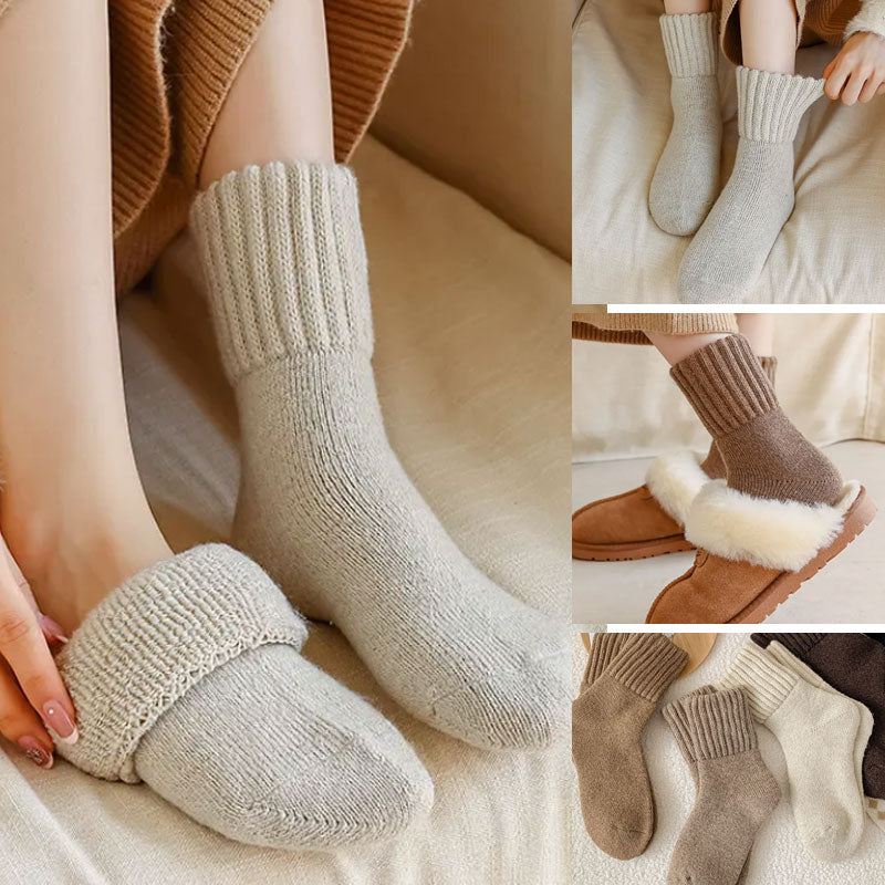 𧦠5 pairs of wool socks for women β Warm medium-sized socks
