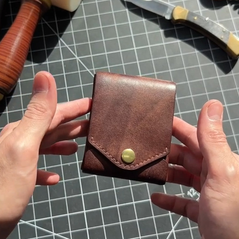 👜Vintage Handmade Leather Wallet &Without pen