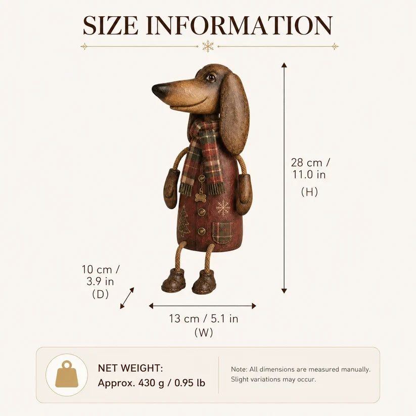 š”Vintage Christmas Dachshund Shelf Sitter