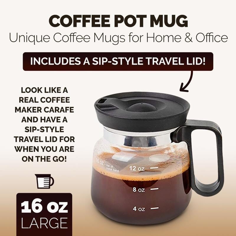 π49% OFFπβ 16 Oz Glass Coffee Mug β Coffee Pot Style