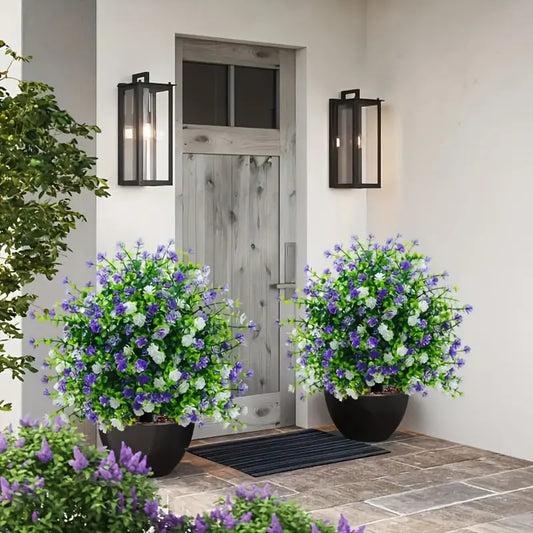 🌸Artificial potted trees with ground stakes