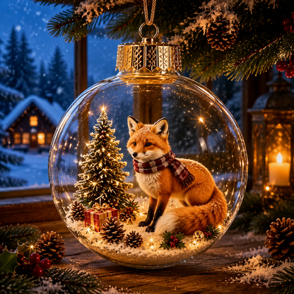 Animal Christmas Crystal Ball