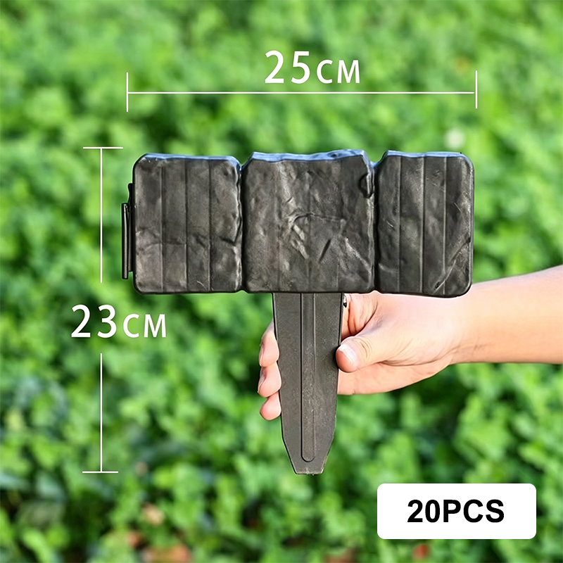 Stone-effect garden fence