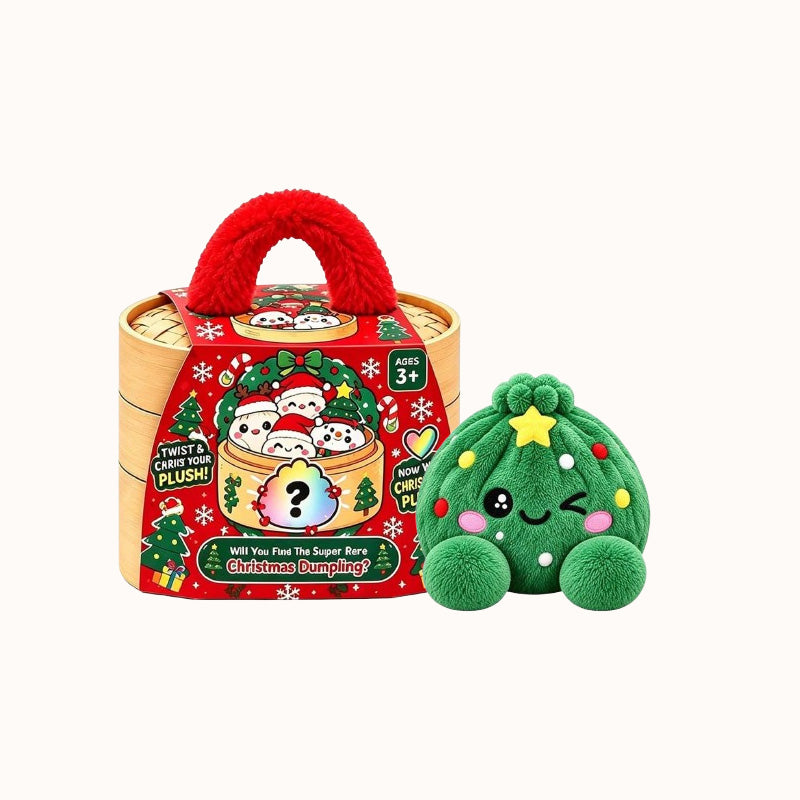 🎁Cute Plush Stuffed Dumpling Squishies with Steamer Box