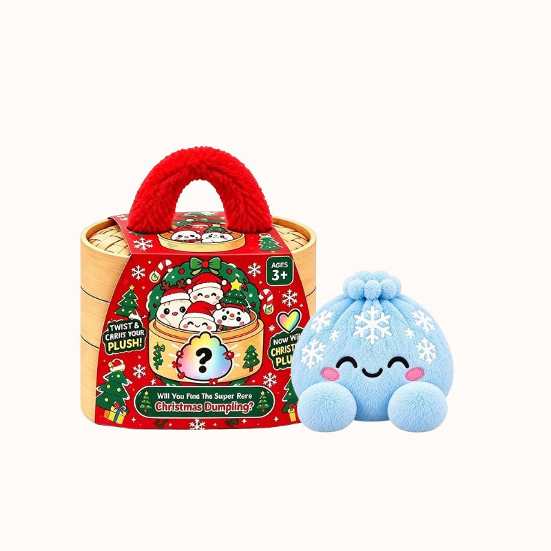 🎁Cute Plush Stuffed Dumpling Squishies with Steamer Box