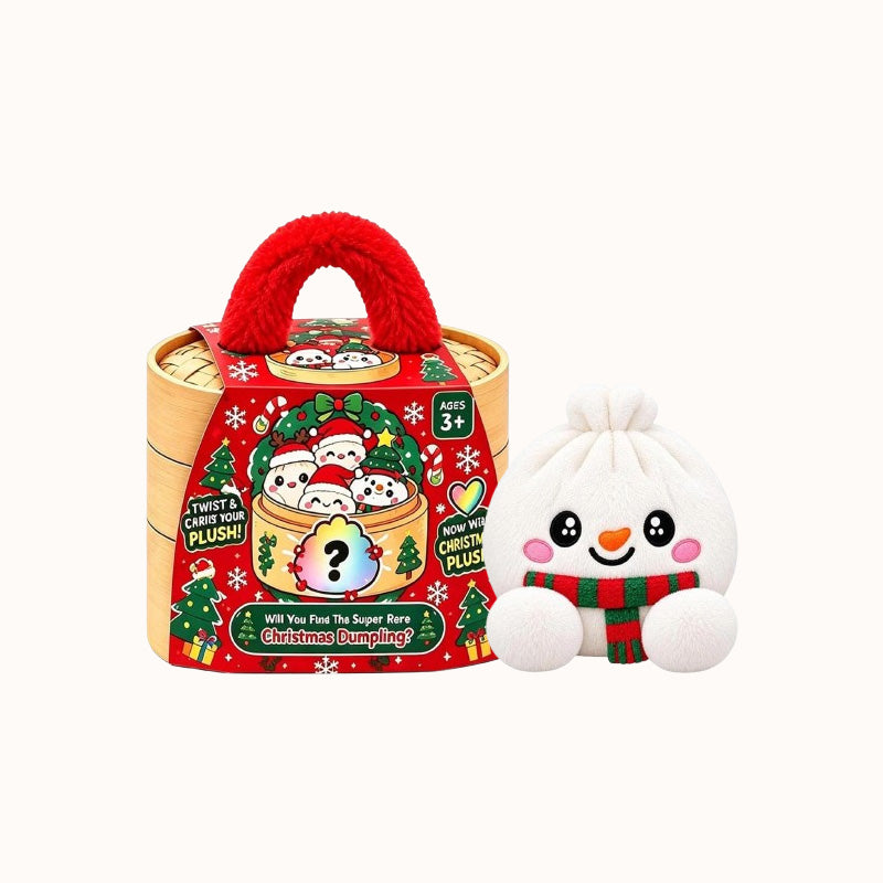 🎁Cute Plush Stuffed Dumpling Squishies with Steamer Box