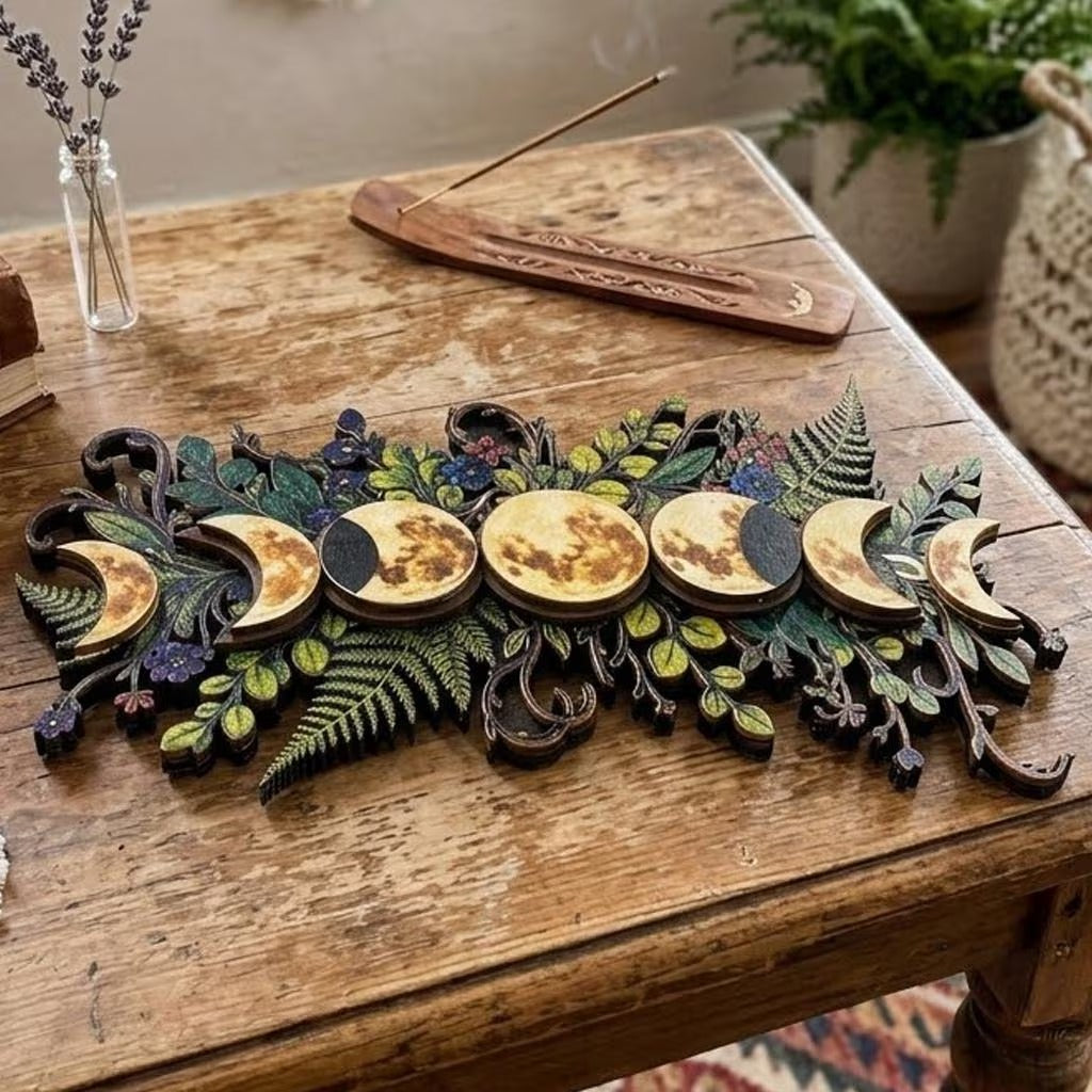 ⏳ Last Day 49% OFF – 🌙🌿 Botanical Moon Phase Wall Decor | Floral Lunar Cycle Wall Hanging for Witchy, Boho, Cottagecore & Celestial Home Décor ✨