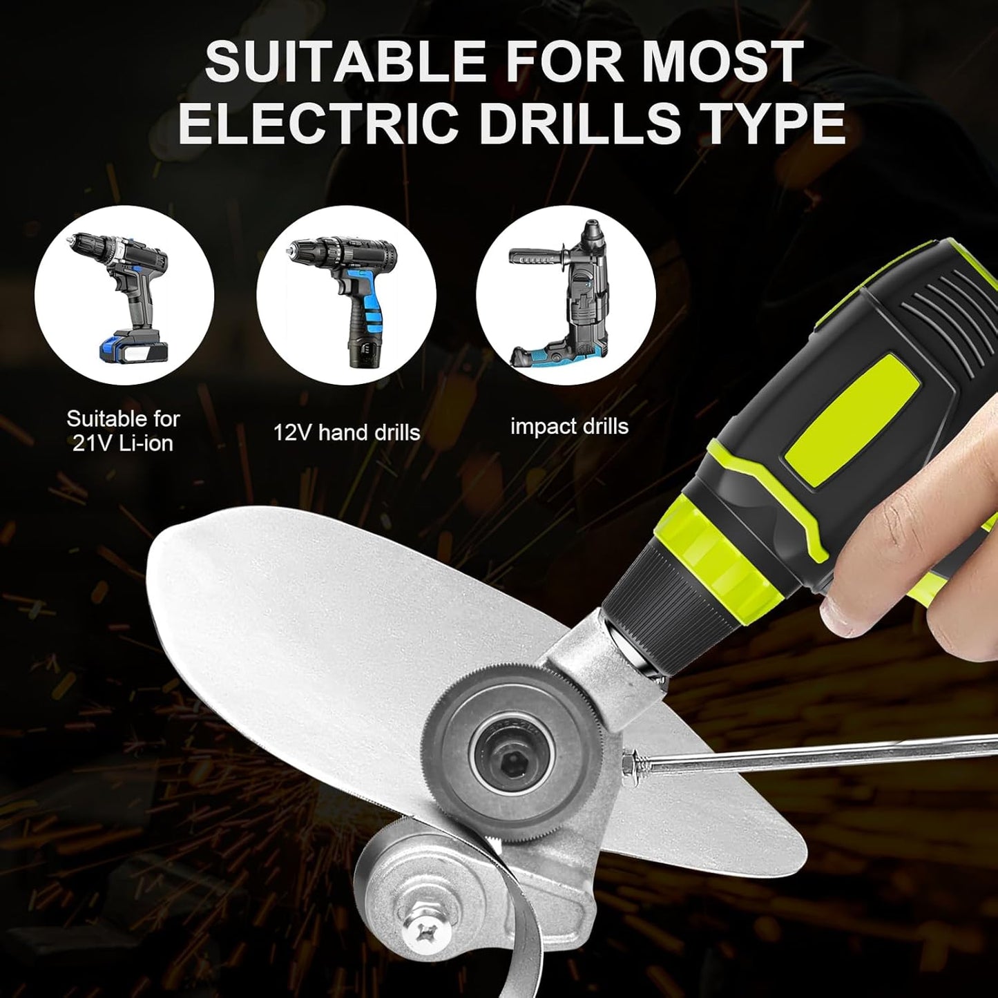 🔥Last Day 49% OFF - Sheet Metal Cutter Drill Attachment 🛠️