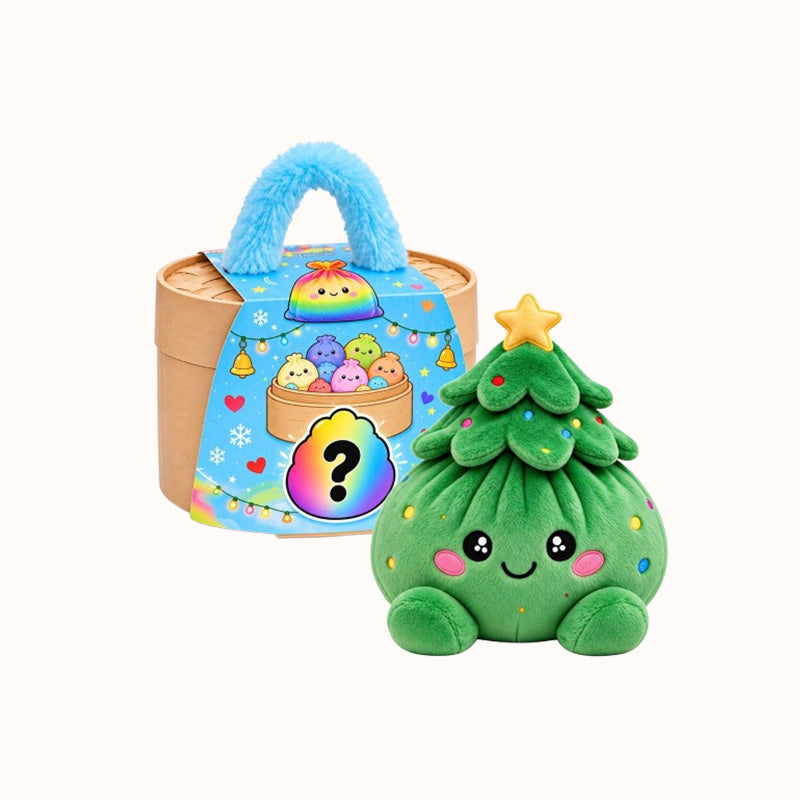 🎁Cute Plush Stuffed Dumpling Squishies with Steamer Box
