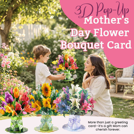 💐 3D Mother's Day Flower Pop-Up Car