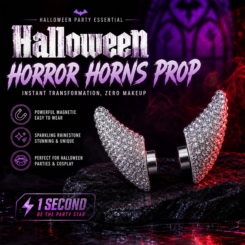 Rhinestone Wearable Magnetic Devil Horns