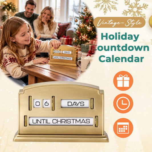 Vintage Brass Mechanical Holiday Countdown Calendar