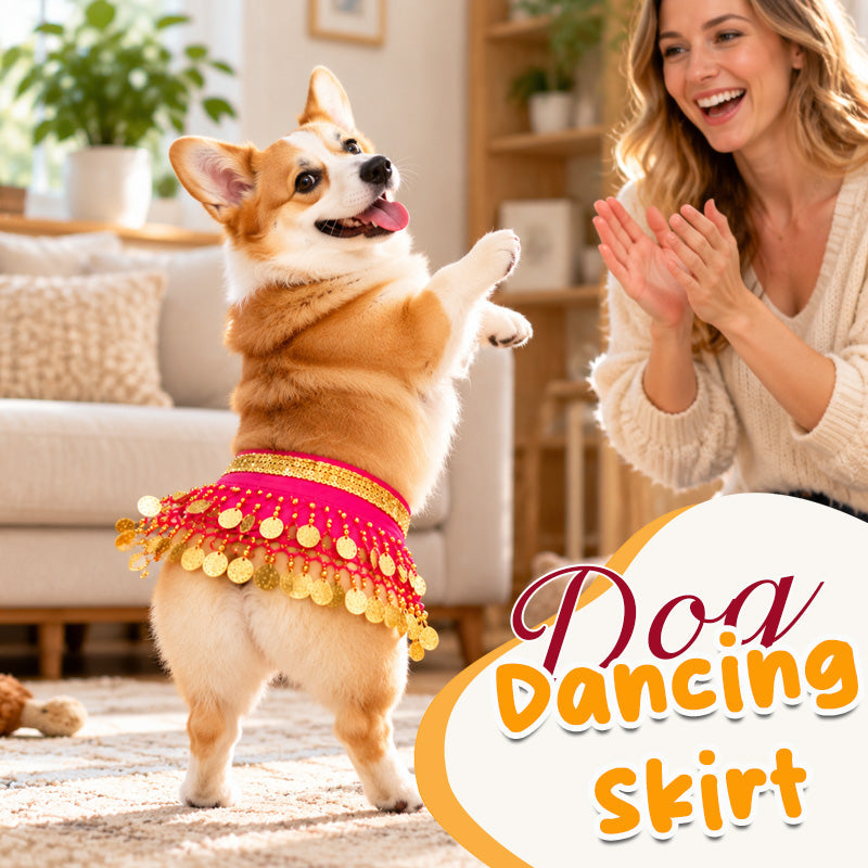 Pet Belly Dancing Hip Scarf & Coin Skirt for Dogs