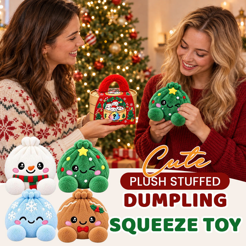 🎁Cute Plush Stuffed Dumpling Squishies with Steamer Box
