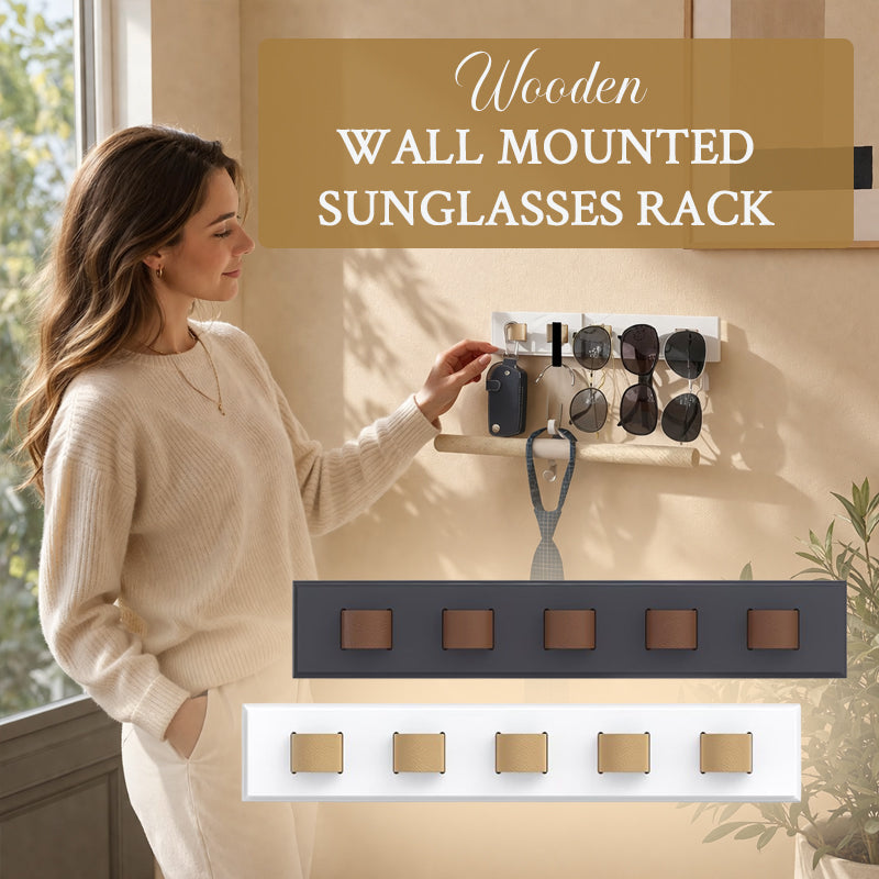 🕶️ Wooden Sunglasses Wall Holder