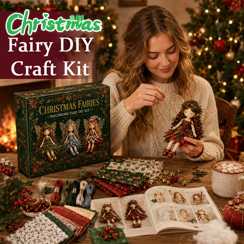 Christmas Fairy Patchwork Sewing Kit – Set of 4 Dolls