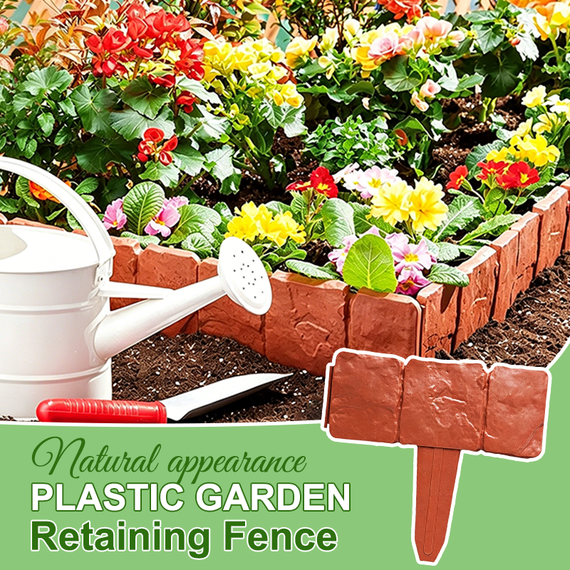 Stone-effect garden fence
