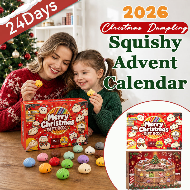 🎄 2026 Christmas Dumpling Squishy Advent Calendar – 24 Days of Squishy Surprises! 🥟🎁