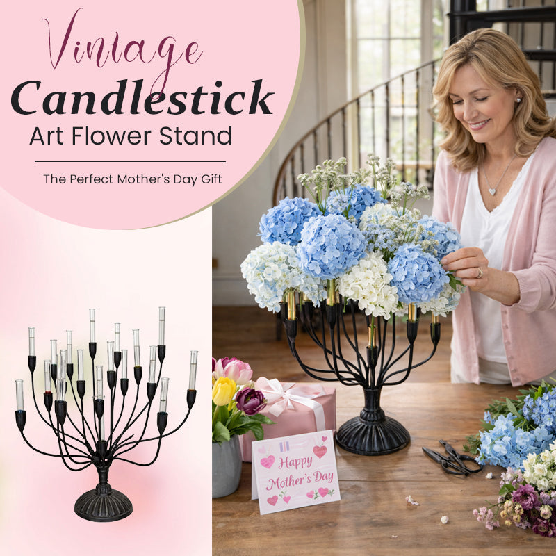 The Perfect Mother's Day Gift  - Vintage Candlestick Art Flower Stand