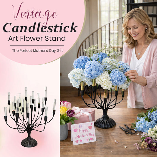 The Perfect Mother's Day Gift  - Vintage Candlestick Art Flower Stand