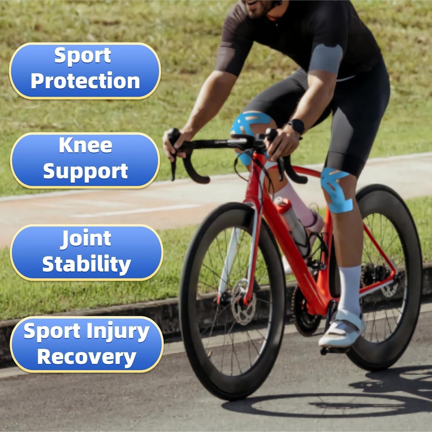 10 Pcs Precut Kinesiology Tape For Knees