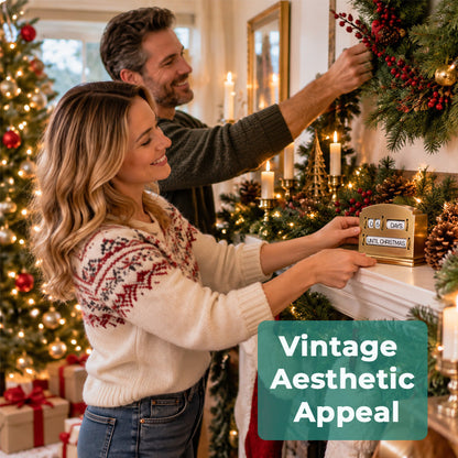 Vintage Brass Mechanical Holiday Countdown Calendar