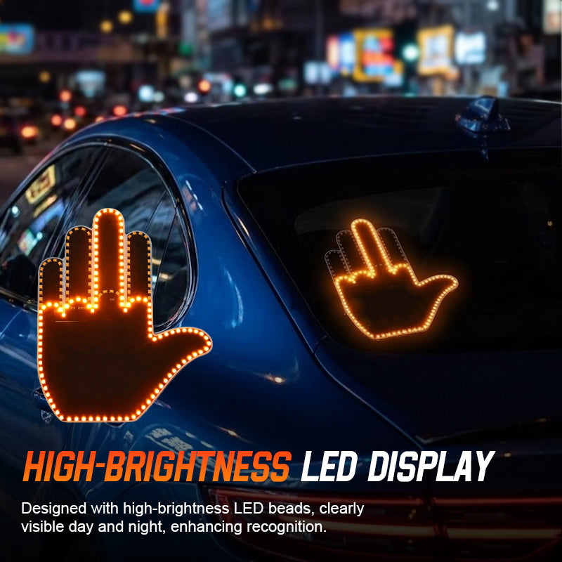 LED Car Finger Sign with Remote for Rear Window