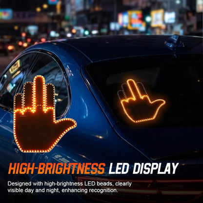 LED Car Finger Sign with Remote for Rear Window