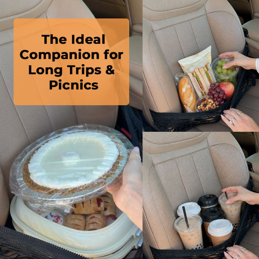 🚗 Upgraded Front Seat Car Storage Net Organizer