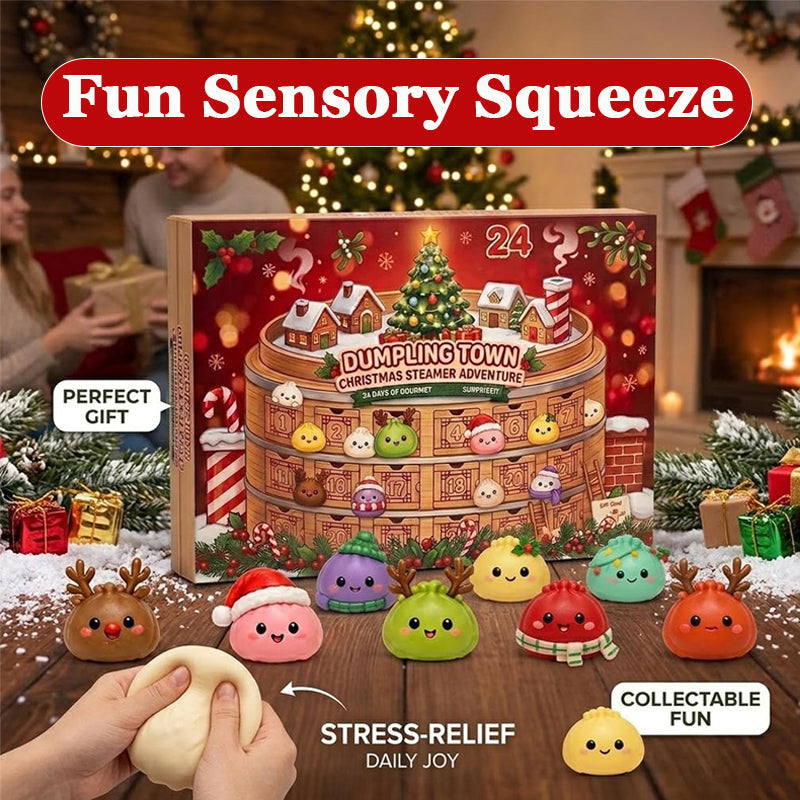 🎄 2026 Christmas Dumpling Squishy Advent Calendar – 24 Days of Squishy Surprises! 🥟🎁