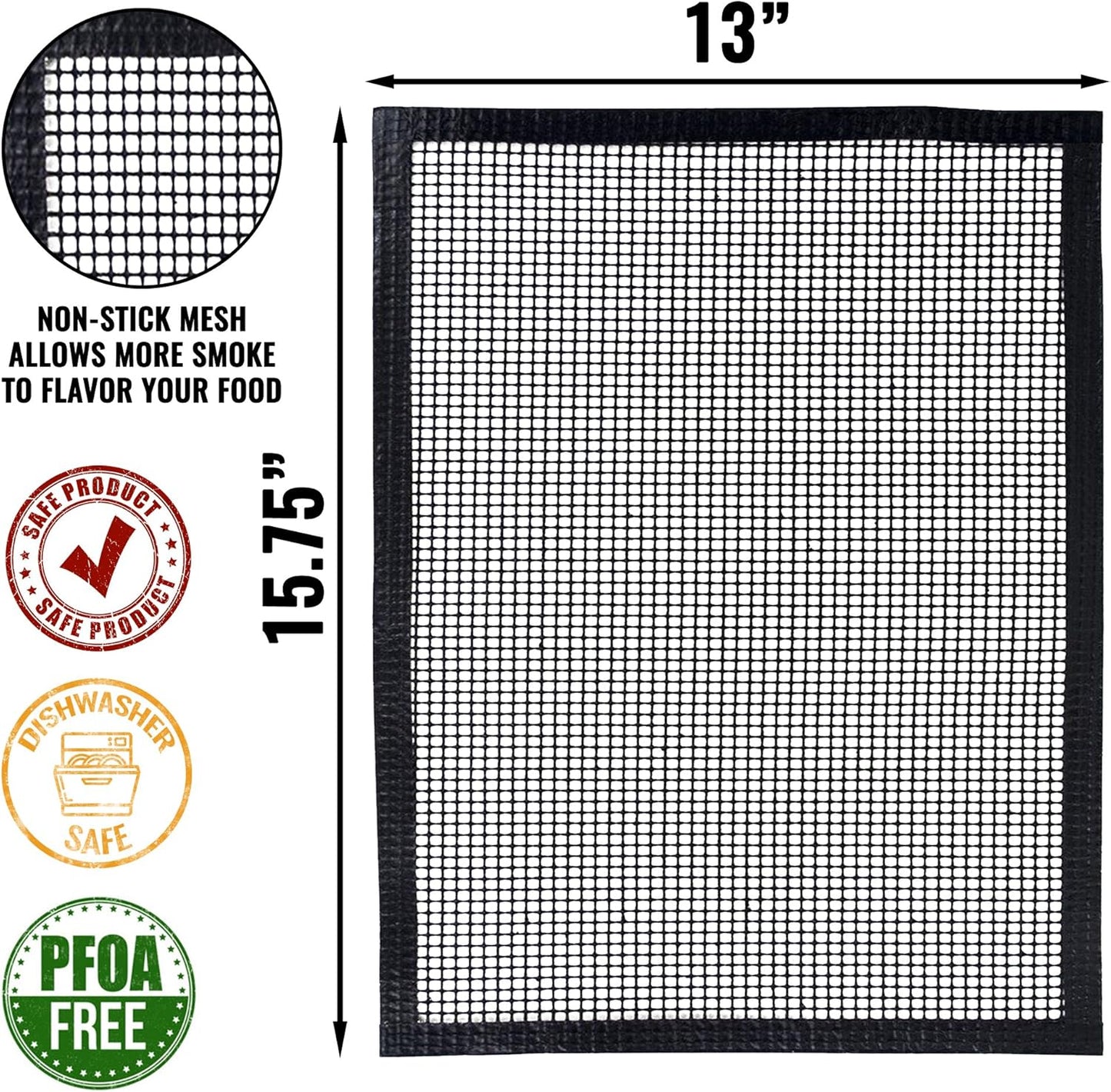 🏆50K+ SOLD! Almost Gone 🔥 Non-Stick Mesh Grill Mat 🍖 BBQ Made Easy