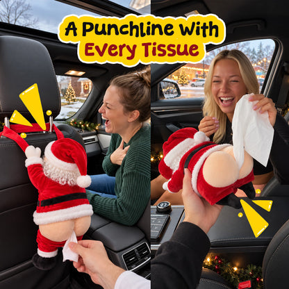 Funny Santa Pooper Tissue Holder
