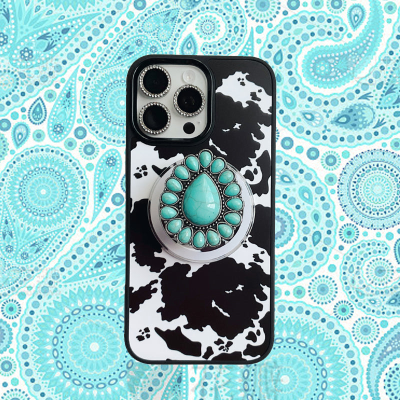 🌵 Desert Bloom Grip – Vintage Turquoise Pop Socket for Soulful Souls