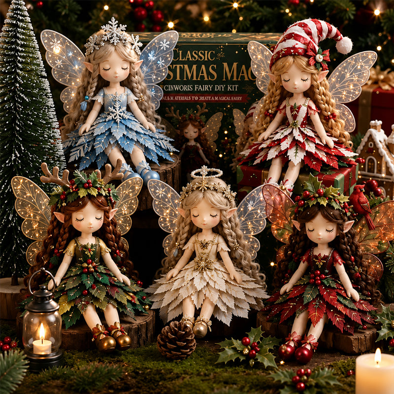 Christmas Fairy Patchwork Sewing Kit – Set of 4 Dolls