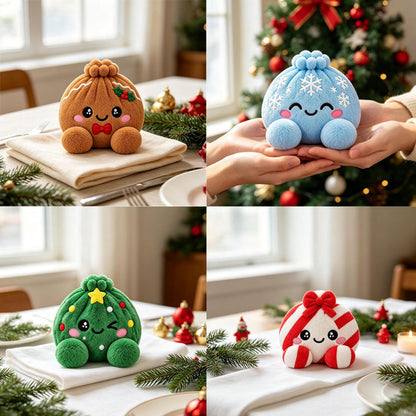 🎁Cute Plush Stuffed Dumpling Squishies with Steamer Box