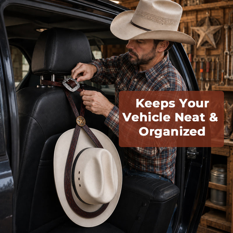 🤠 Car Headrest Hat Holder Strap