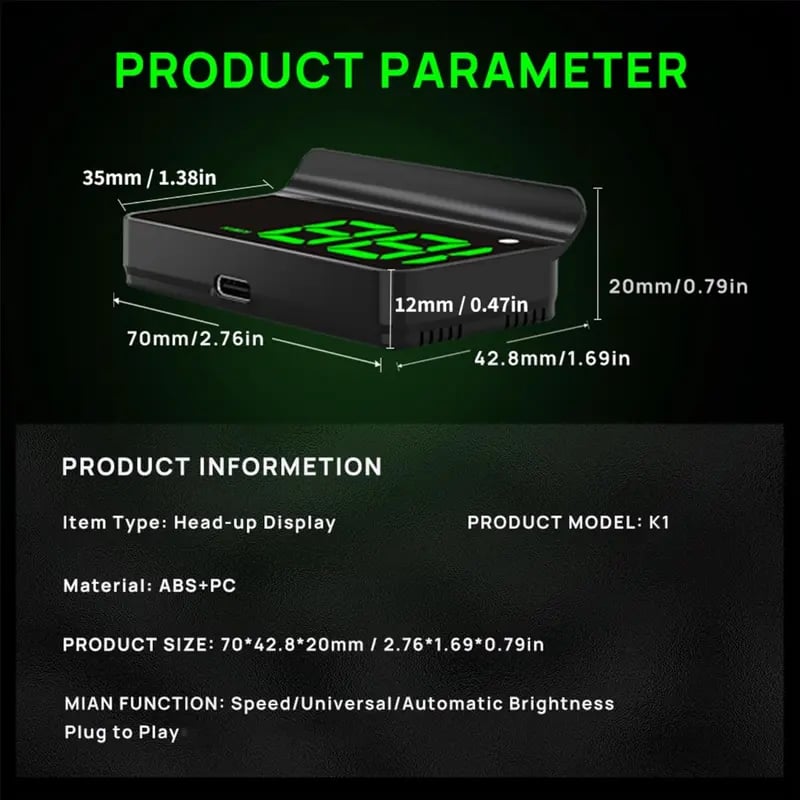 🔥🔥Head Up Display Car GPS Digital Speedometer