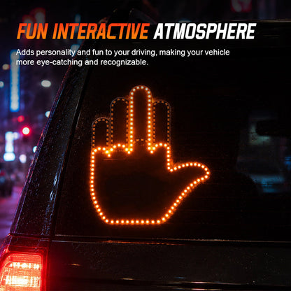 LED Car Finger Sign with Remote for Rear Window