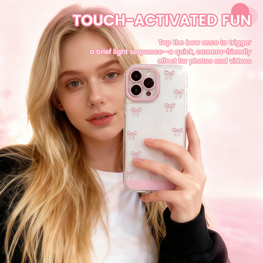 🎀 Light-Up Butterfly Bow Shockproof Phone Case
