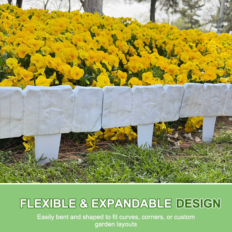Stone-effect garden fence